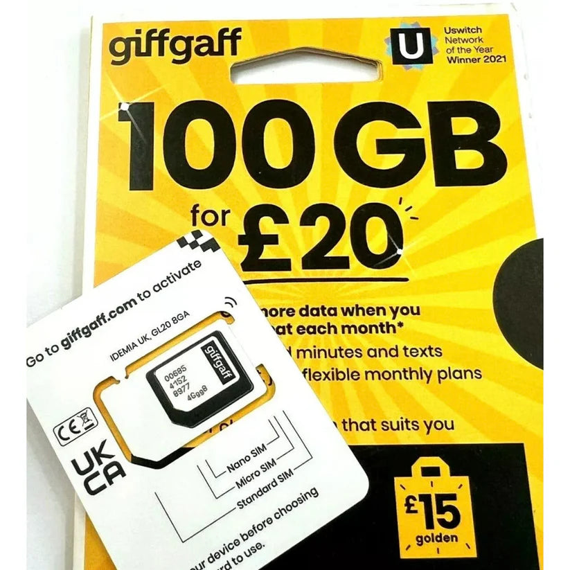 Lifetime GiffGaff UK Sim